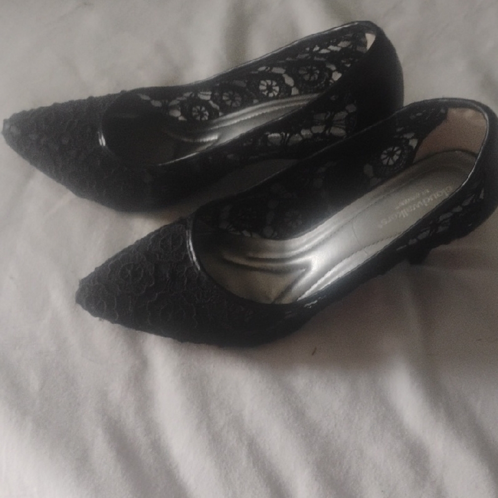 Cloudwalkers Black Lace Heels